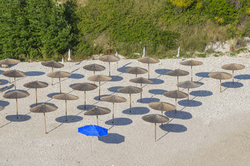 Fototapeta premium Sun shades on beach