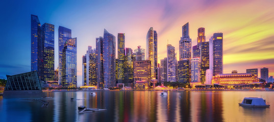 Singapore skyline background