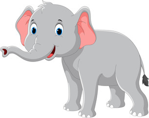 Happy elephant cartoon