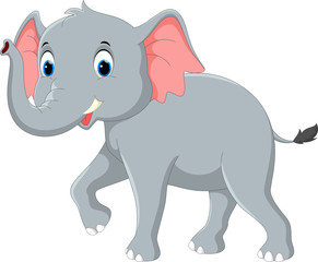 Happy elephant cartoon