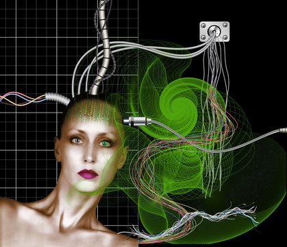 Beautiful Cyborg Woman