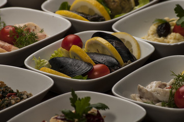 Various graves, appetizers