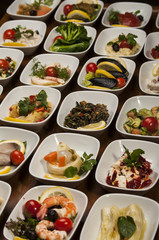 Various graves, appetizers
