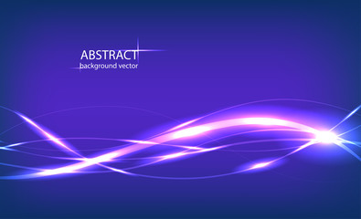 Vector abstract blue motion light effect background. Composition blurry particles and has bright lights.