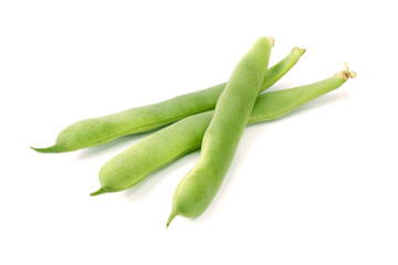 Green beans isolated on a white background