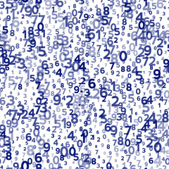 Abstract Seamless Background with Numbers.