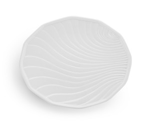 white plate on white background