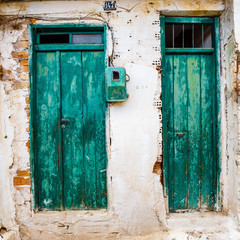 Narrow street in the village of Kritsa near Agios Nikolaos, Crete, Greece