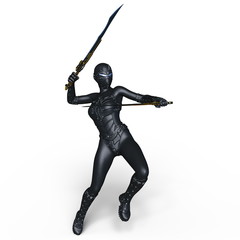 女性サイボーグ剣士 