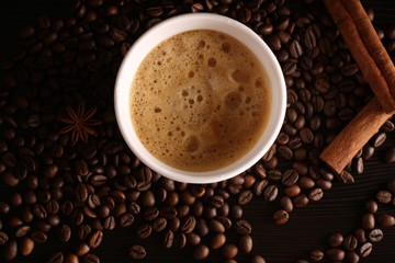 Disposable cup of coffee