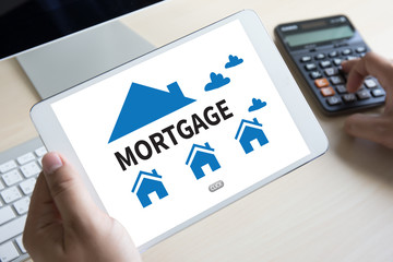 Naklejka premium MORTGAGE Property Real estate home pay Loan Payment