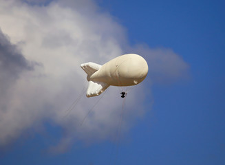 Airship in a clowdy sky