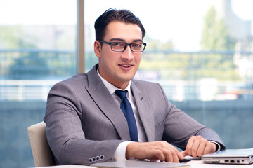 Businessman working in the office