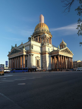 View of St. Isaac Cathedral at Saint-petersburg RUSSIA
