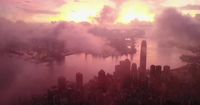 Hong kong aerial 4k video