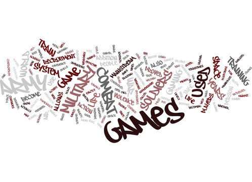 ARMY GAMES Text Background Word Cloud Concept