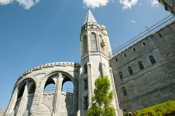 Fototapeta na wymiar Our Lady of Lourdes Sanctuary Basilica - France