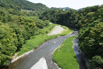 Fototapeta na wymiar Tama river in Okutama Tokyo