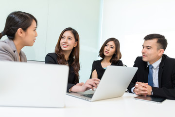 Business people chatting in office