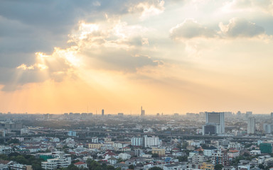 Sunset & Cityscape at Bangkok, Thailand