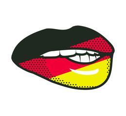 Lips German flag