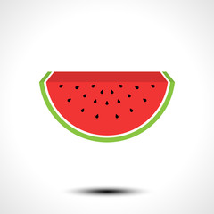 Slice of watermelon, summer fruit, vector icon