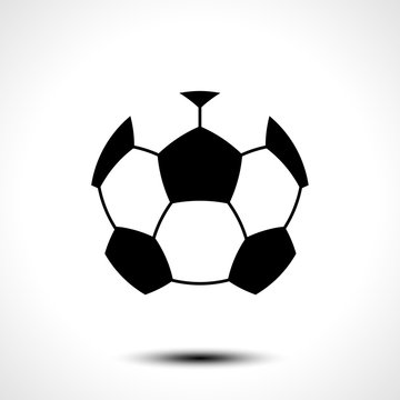 Soccer ball icon. Vector illustration
