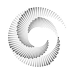 Halftone dots circle texture. Abstract circle background. Vector geometric pattern.