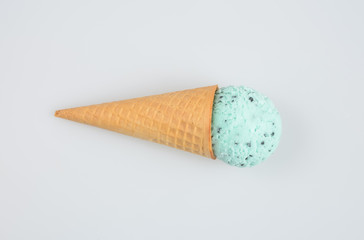 Ice cream cone or ice cream on the background.