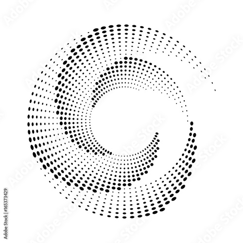 Halftone Dots Circle Texture Abstract Circle Background