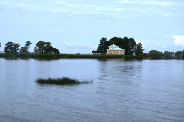 Vue sur la Baltique depuis Peterhof (Russie)