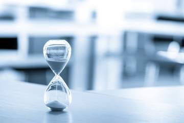 Sand clock, business time management concept