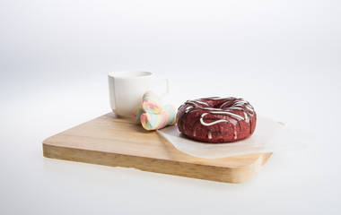 donut or donut and coffee on a background.