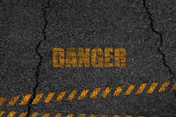 Asphalt background texture with some fine grain with crack road