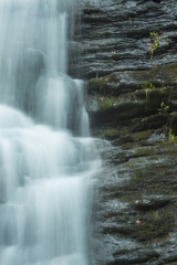 Rushing water within Carpenter's Falls in Granby, Connecticut.