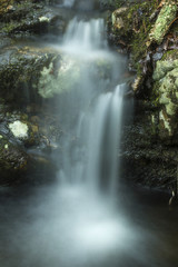 Fototapeta premium Tiny waterfalls at Carpenter's Falls in Granby, Connecticut.