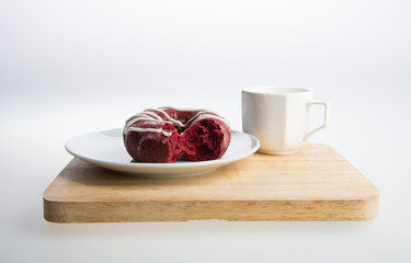 donut or donut and coffee on a background.