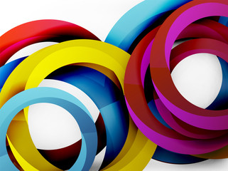 Vector 3d rings design background