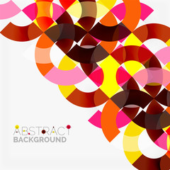 Colorful rings on grey background, modern geometric pattern design