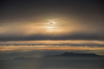 sun behide clouds