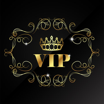 Vip with crown and pattern