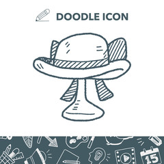 woman hat doodle