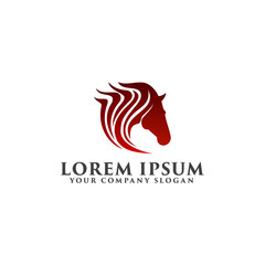horse logo design concept template