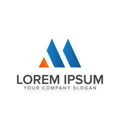 letter m logo design concept template