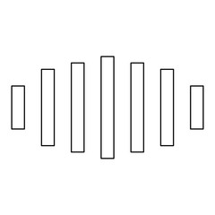 Digital signal black color path icon .