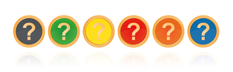 Fragezeichen - FAQ - Bronze Buttons