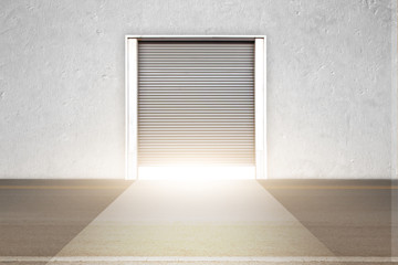 Roller shutters the factory buildings for warehouse