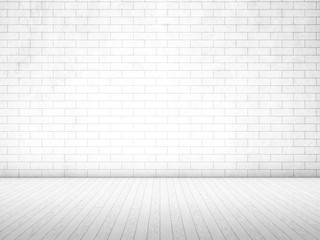 Interior with concrete wall and floor. 3D rendering