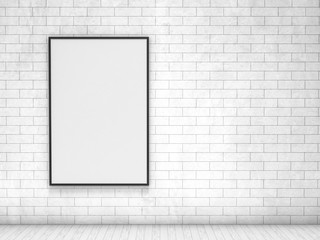 Mockup poster frame Image, simple scene. 3D rendering