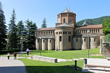 The apsis or apse of the Monastery of Saint Mary in Ripoll, Catalonia, Spain